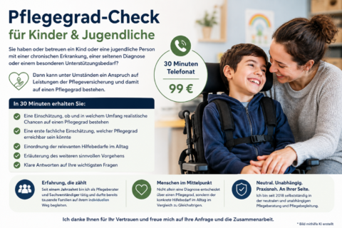 Pflegegrad-Check für Kinder & Jugendliche – 30 Minuten | 99 €